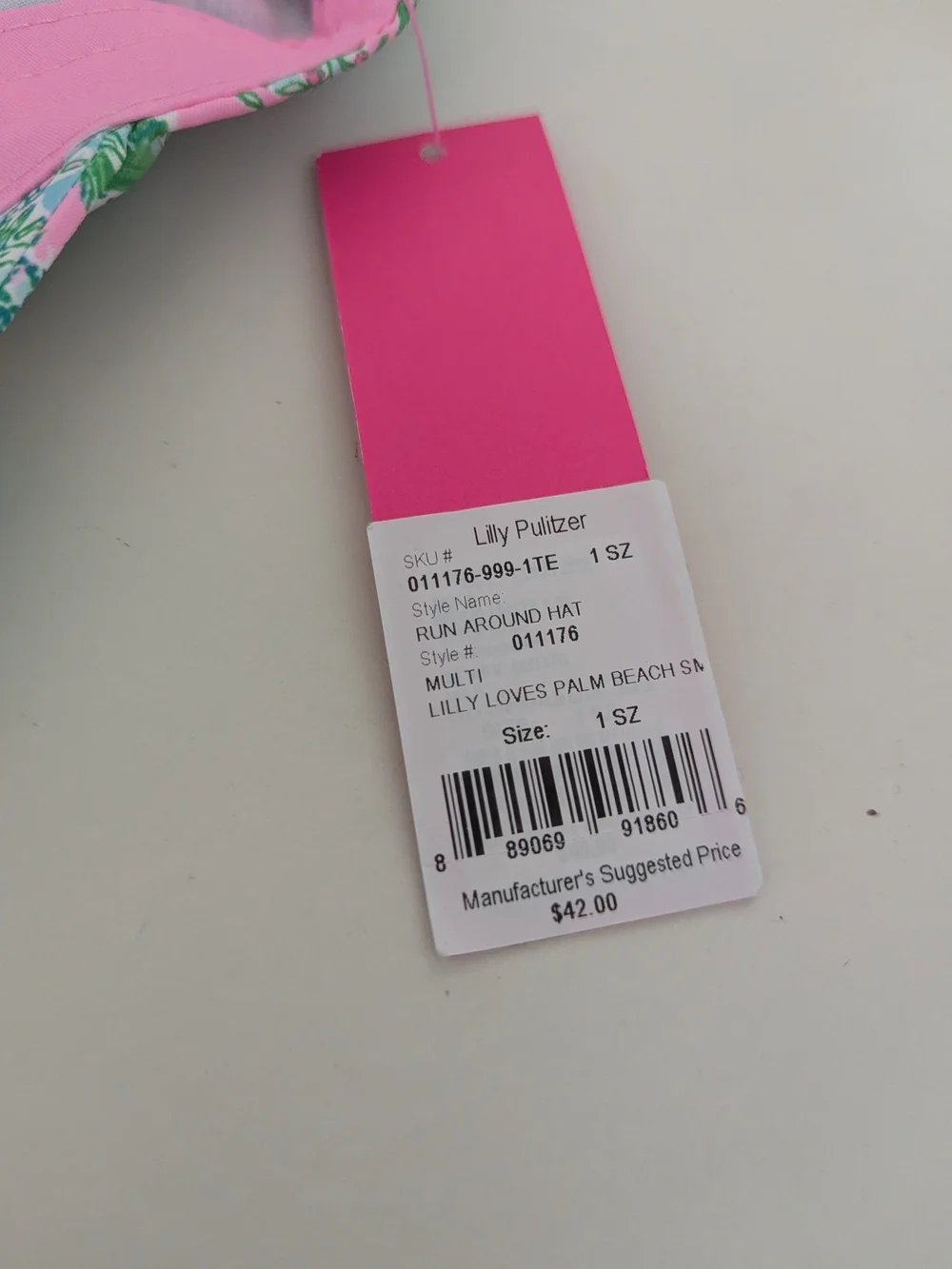 NWT! Lilly Pulitzer Run Around Hat In Lilly Loves Palm Beach
